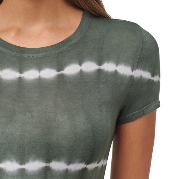MARC NEW YORK Olive Green Tie Dye Midi Short Sleeve T-Shirt Dress Sz L - Picture 2 of 4